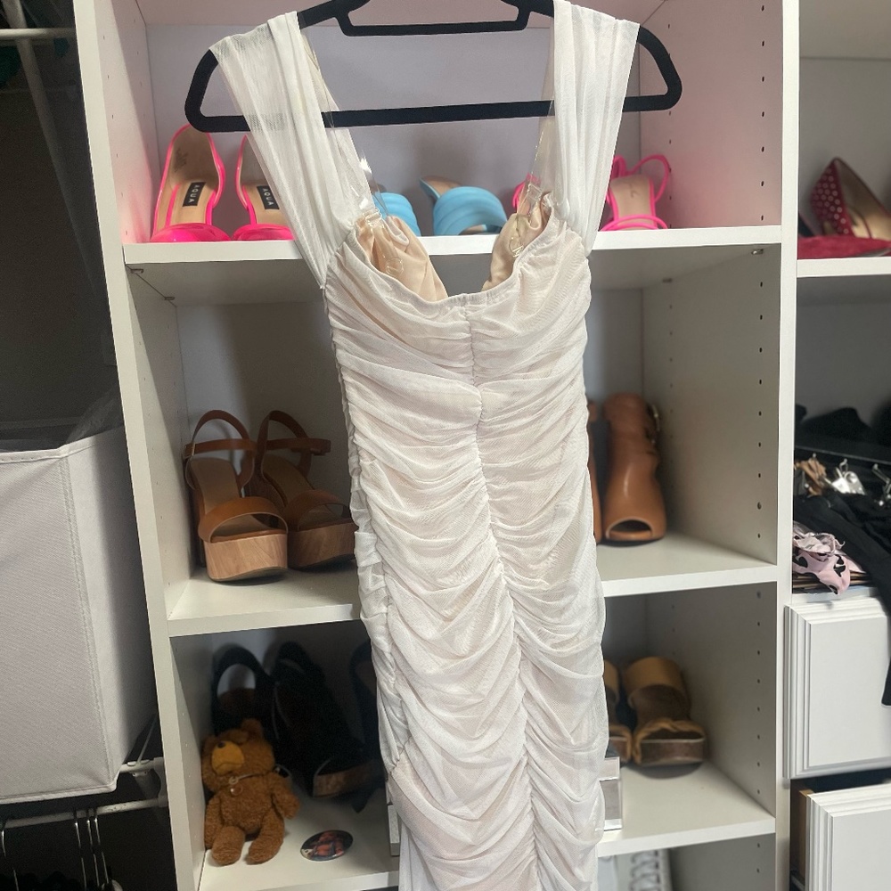 White fashion nova dress